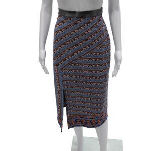 Akemi Kin Womens Multicolor Geometric Polyester Wrap Skirt Knee Length Size S